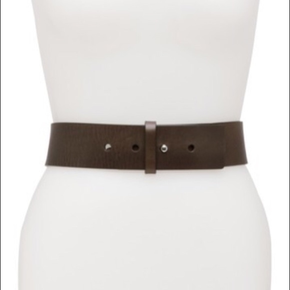 All Saints Mimosa thick waist leather belt XS